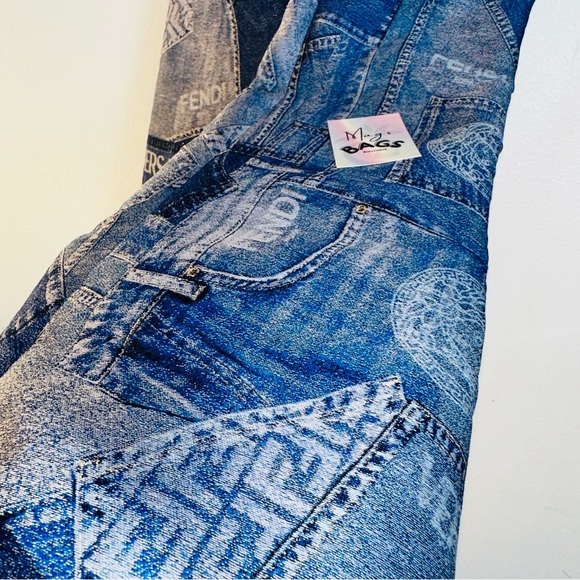 Versace x Fendi: Jean Denim Patchwork Flared Pants *RARE* (on Runway) - Picture 8 of 17